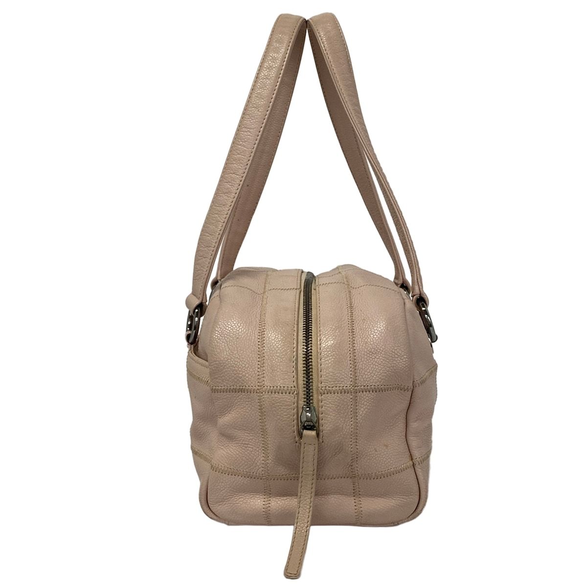 Chanel Shoulder Bag Chocolate Bar Light Pink Silver — view 2