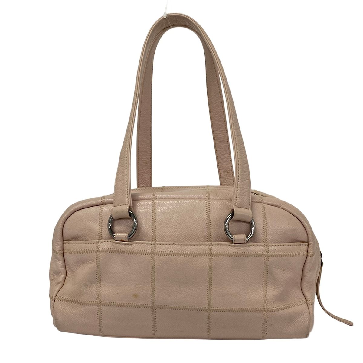 Chanel Shoulder Bag Chocolate Bar Light Pink Silver — view 3
