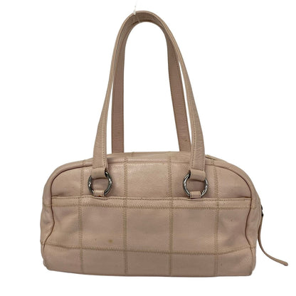 Chanel Shoulder Bag Chocolate Bar Light Pink Silver — view 3