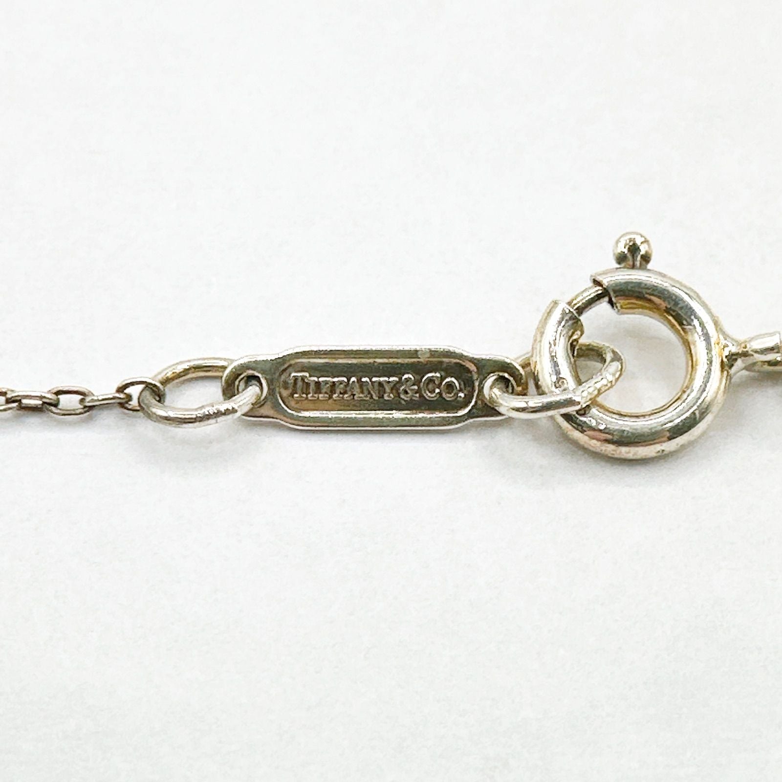 Tiffany & Co Feather Yellow Gold Silver Necklace 38 cm — view 4