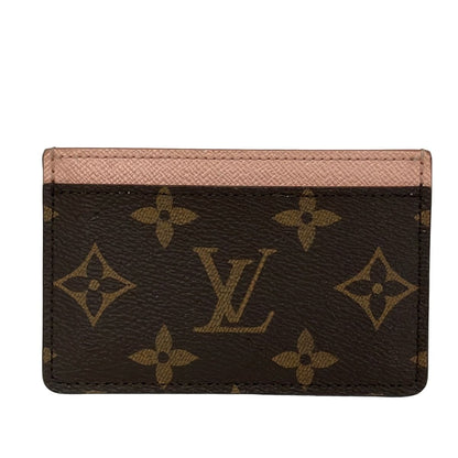 Louis Vuitton Card Case Monogram Holder Sample Dark Brown Light Pink