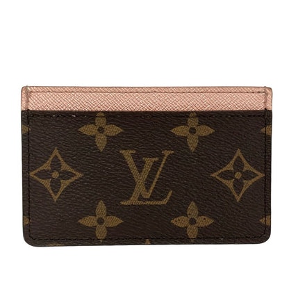Louis Vuitton Card Case Monogram Holder Sample Dark Brown Light Pink — view 2