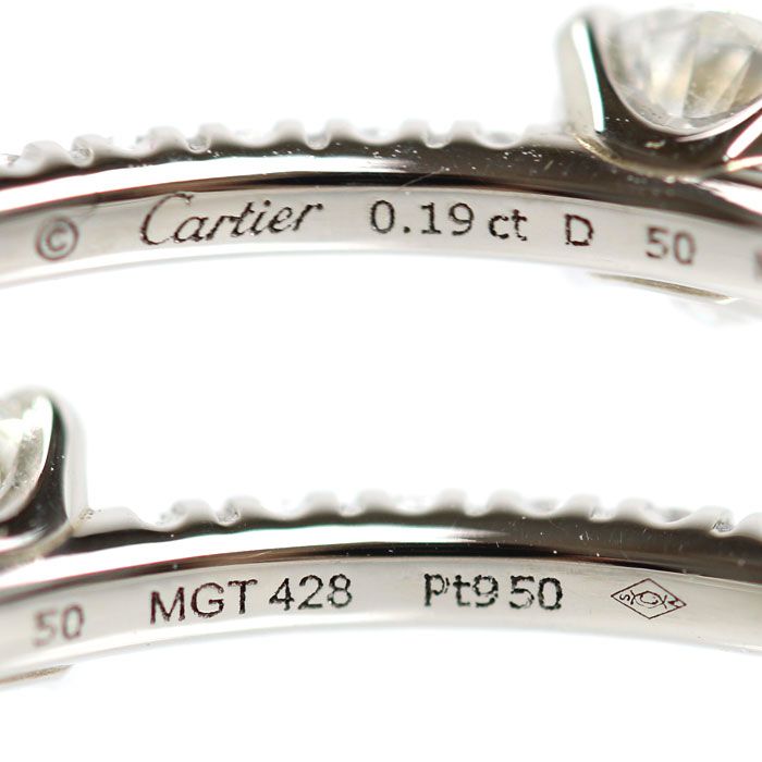 Cartier Etain Cell de Solitaire Half Eternity Ring Diamond — view 5