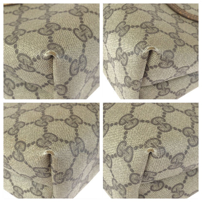 Gucci Vintage Sherry Line Beige Gray GG Supreme Canvas Tote Shoulder Bag — view 3
