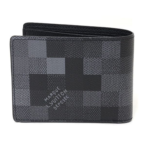 Louis Vuitton Portefeuille Calf Damoflage Black Canvas Noir Wallet — view 3