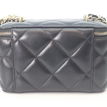 Chanel Black Lambskin Gold Big Chain Shoulder Vanity — view 3