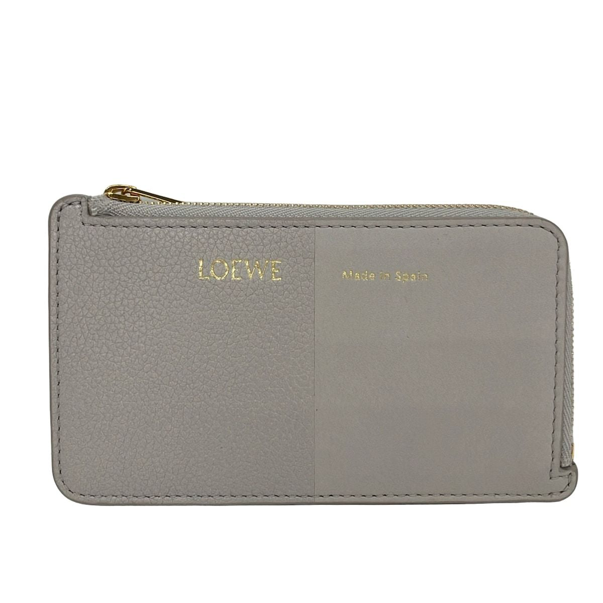 Loewe Coin Case Card Holder Light Gray L-shaped Fastener Fragment