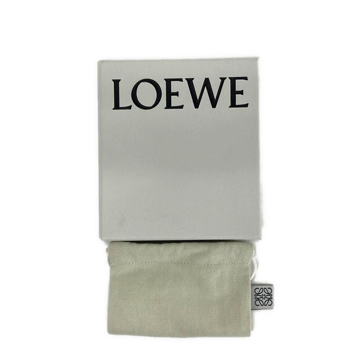 Loewe Coin Case Card Holder Light Gray L-shaped Fastener Fragment — view 5