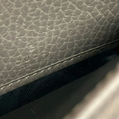 Gucci Wallet GG Marmont Pink Beige Ivory Dark Brown Leather — view 5