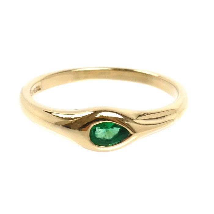 Tiffany & Co 18k Yellow Gold Ring Emerald — view 3