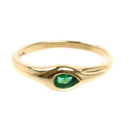 Tiffany & Co 18k Yellow Gold Ring Emerald — view 3