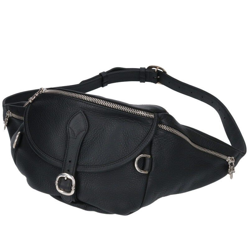 Chrome Hearts 1 Snat Pack Daga Zip Gun Slinger Belt Leather Waist Bag