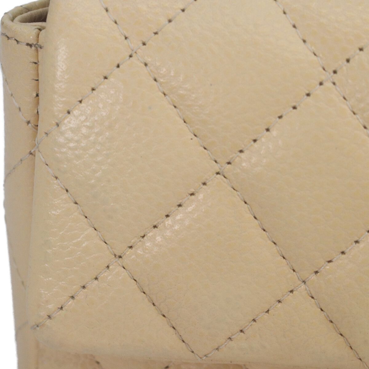 Chanel Beige Caviar Silver Mini Quilted 20 Shoulder Bag — view 8