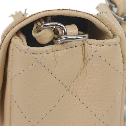 Chanel Beige Caviar Silver Mini Quilted 20 Shoulder Bag — view 9