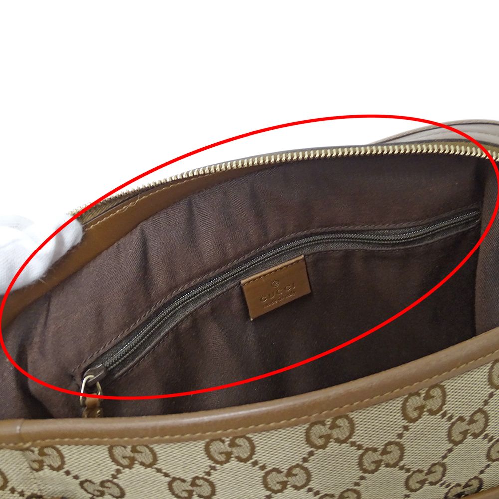 Gucci Tote Shoulder Bag 2-Way GG Canvas Beige Brown — view 7