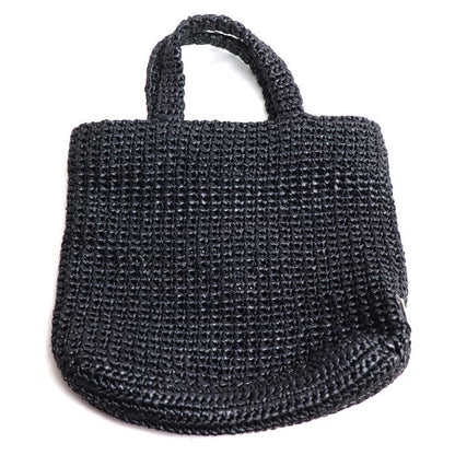 Prada Small Crochet Tote Black — view 2