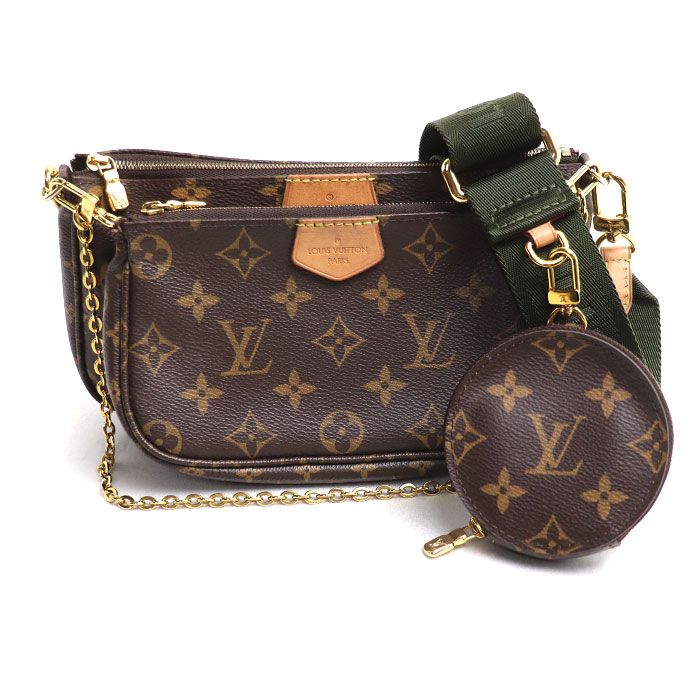 Louis Vuitton Multi Pochette Accessoire 2-Way Shoulder Bag Monogram Brown Khaki