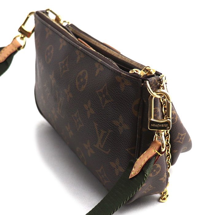 Louis Vuitton Multi Pochette Accessoire 2-Way Shoulder Bag Monogram Brown Khaki — view 2
