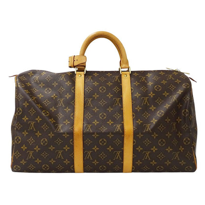 Louis Vuitton Monogram Boston Bag Keepall 50 Brown Large Travel — view 2