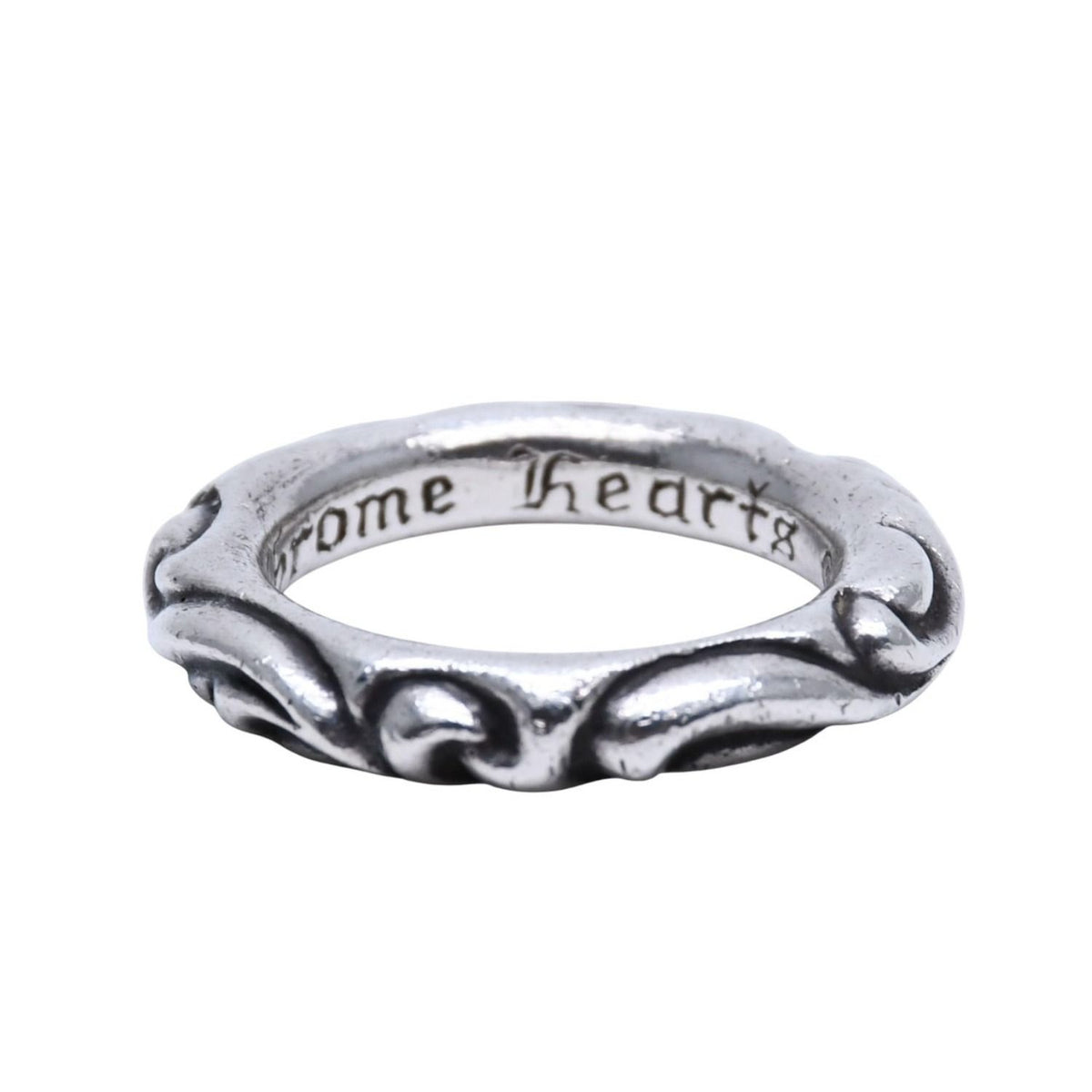 Chrome Hearts Scroll Band Ring 925 Sterling Silver