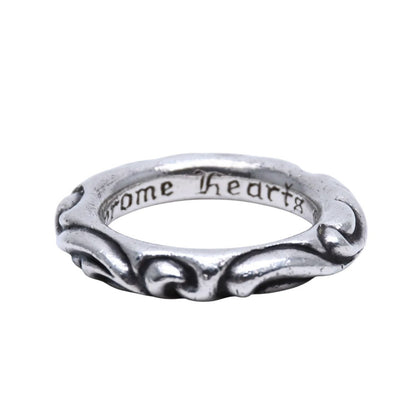 Chrome Hearts Scroll Band Ring 925 Sterling Silver