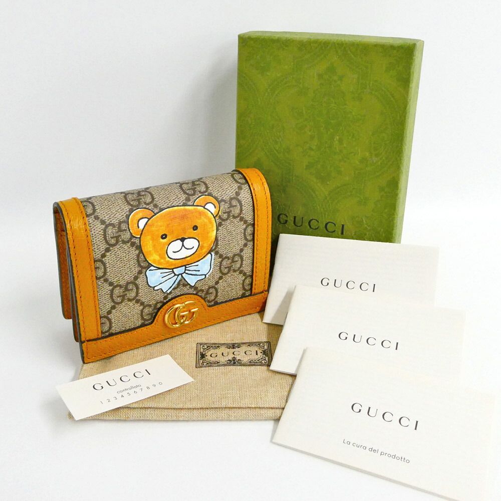 Gucci GG Supreme Bifold Wallet Exo Kai Collaboration Limited Teddy Bear — view 9