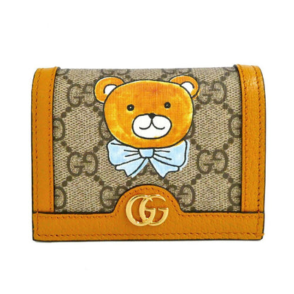 Gucci GG Supreme Bifold Wallet Exo Kai Collaboration Limited Teddy Bear