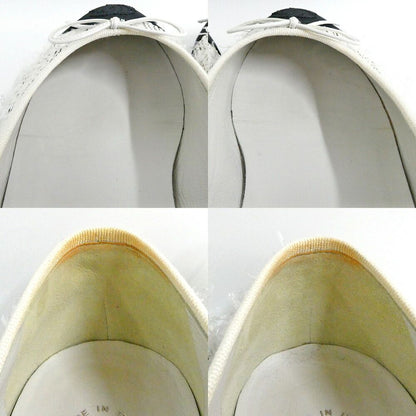 Chanel Ballerina Flat Shoes 35c Tweed Black White CC Logo — view 9