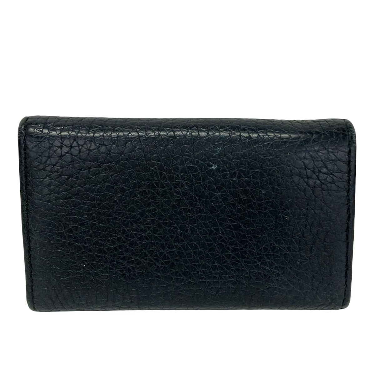 Prada Key Case Black 6 Hooks Leather Key Holder — view 2