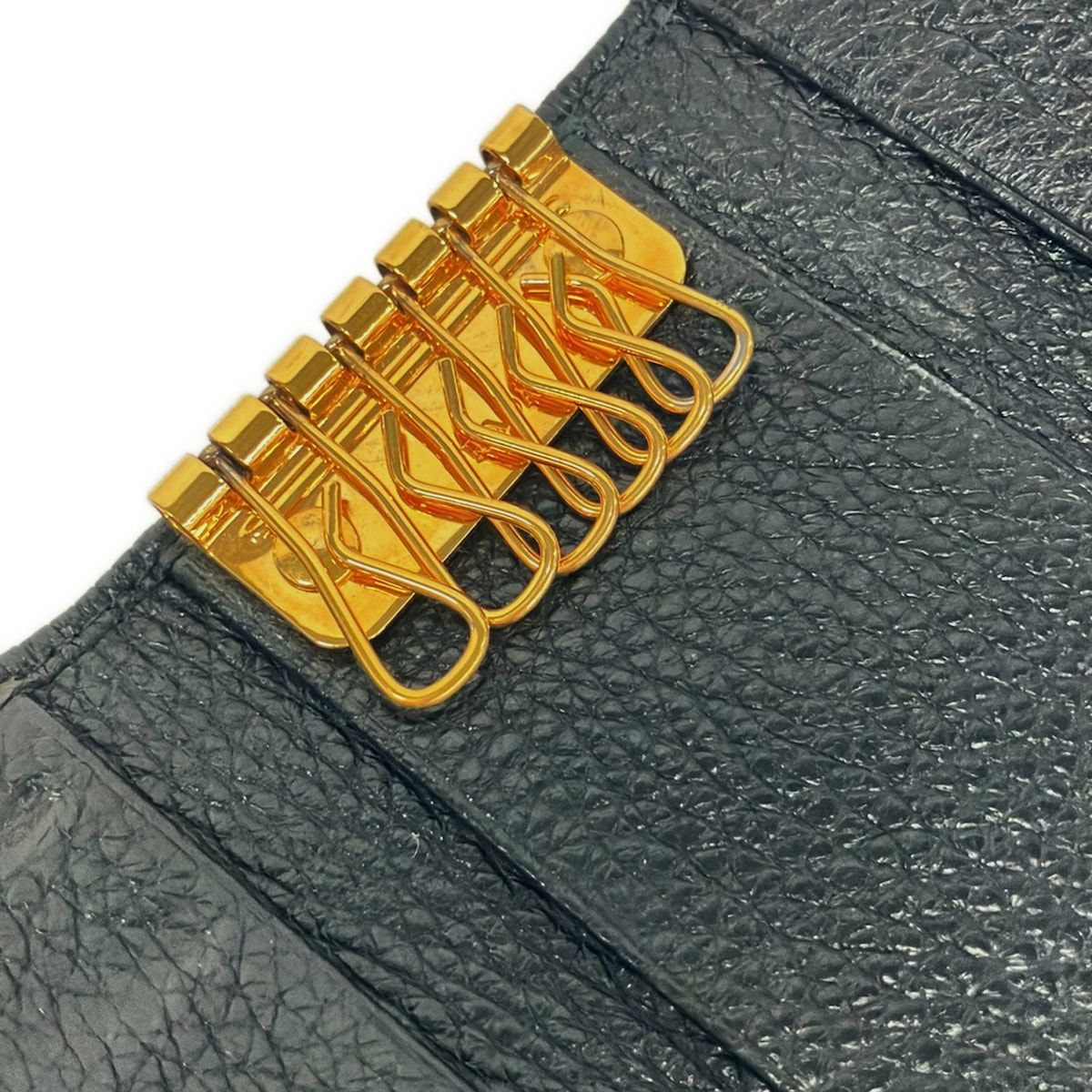Prada Key Case Black 6 Hooks Leather Key Holder — view 4