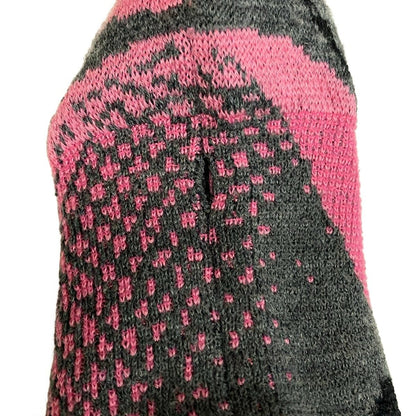 Prada Cardigan 38 S Gray Pink Black Long Sleeve — view 6