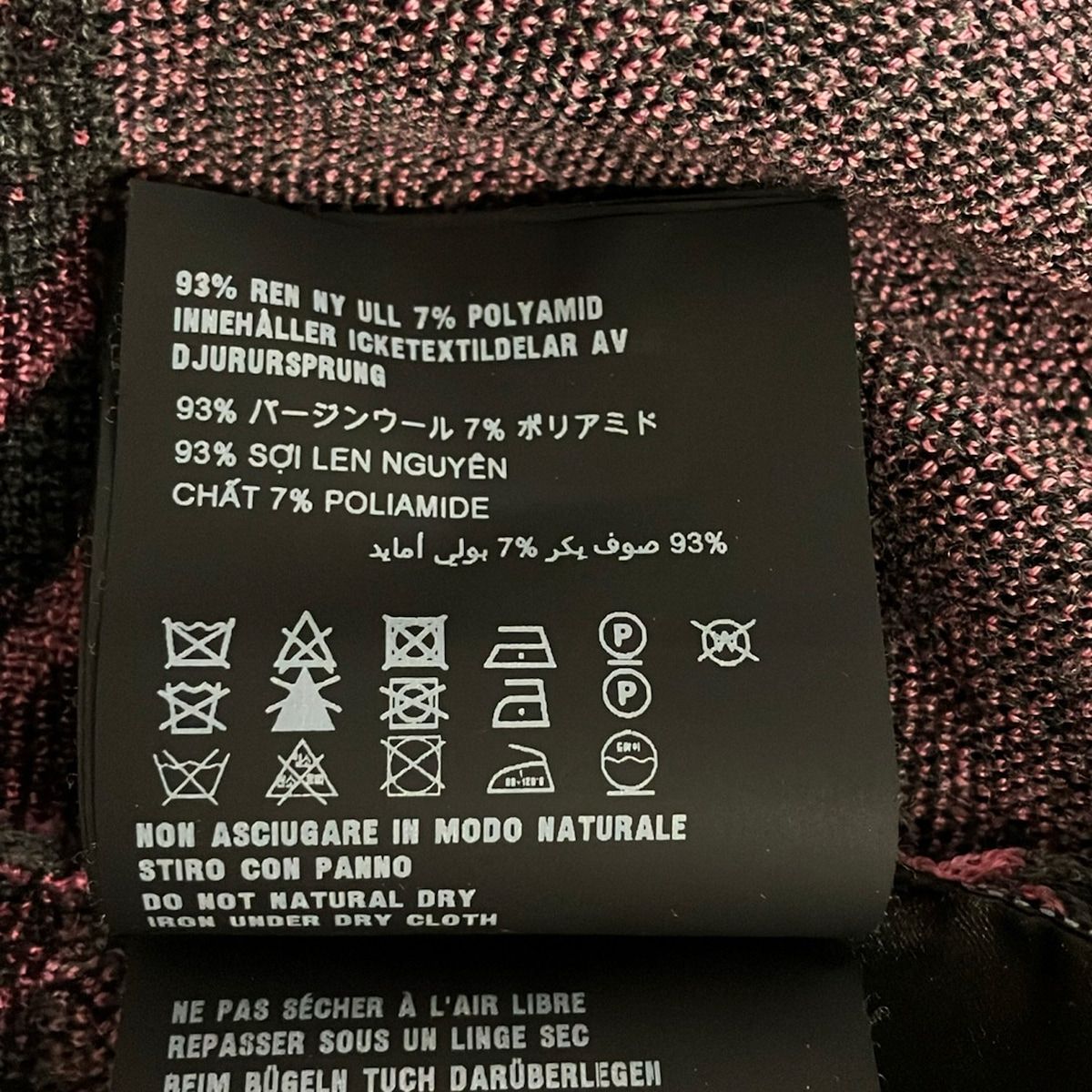 Prada Cardigan 38 S Gray Pink Black Long Sleeve — view 4