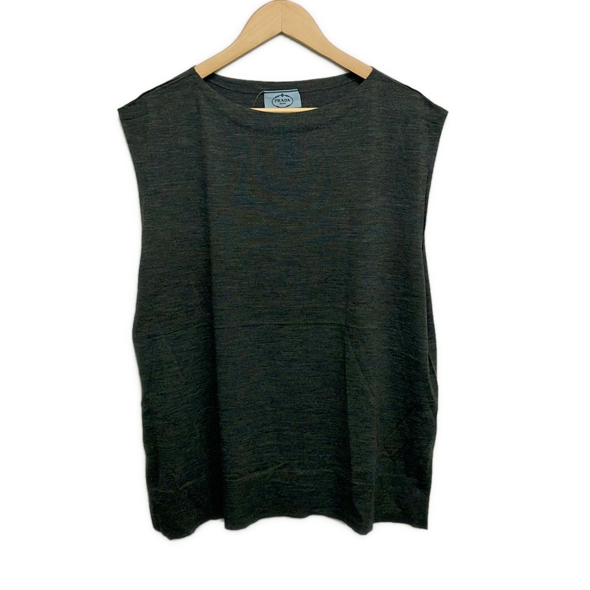 Prada Sleeveless Sweater 38 S Dark Gray