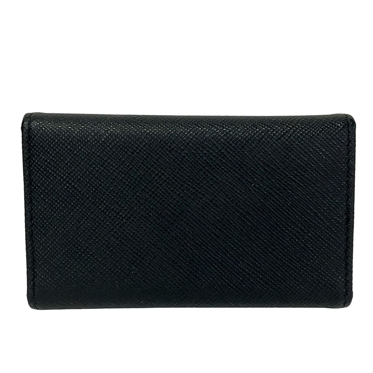 Prada Key Case Black 6 Hooks Leather Key Holder — view 2