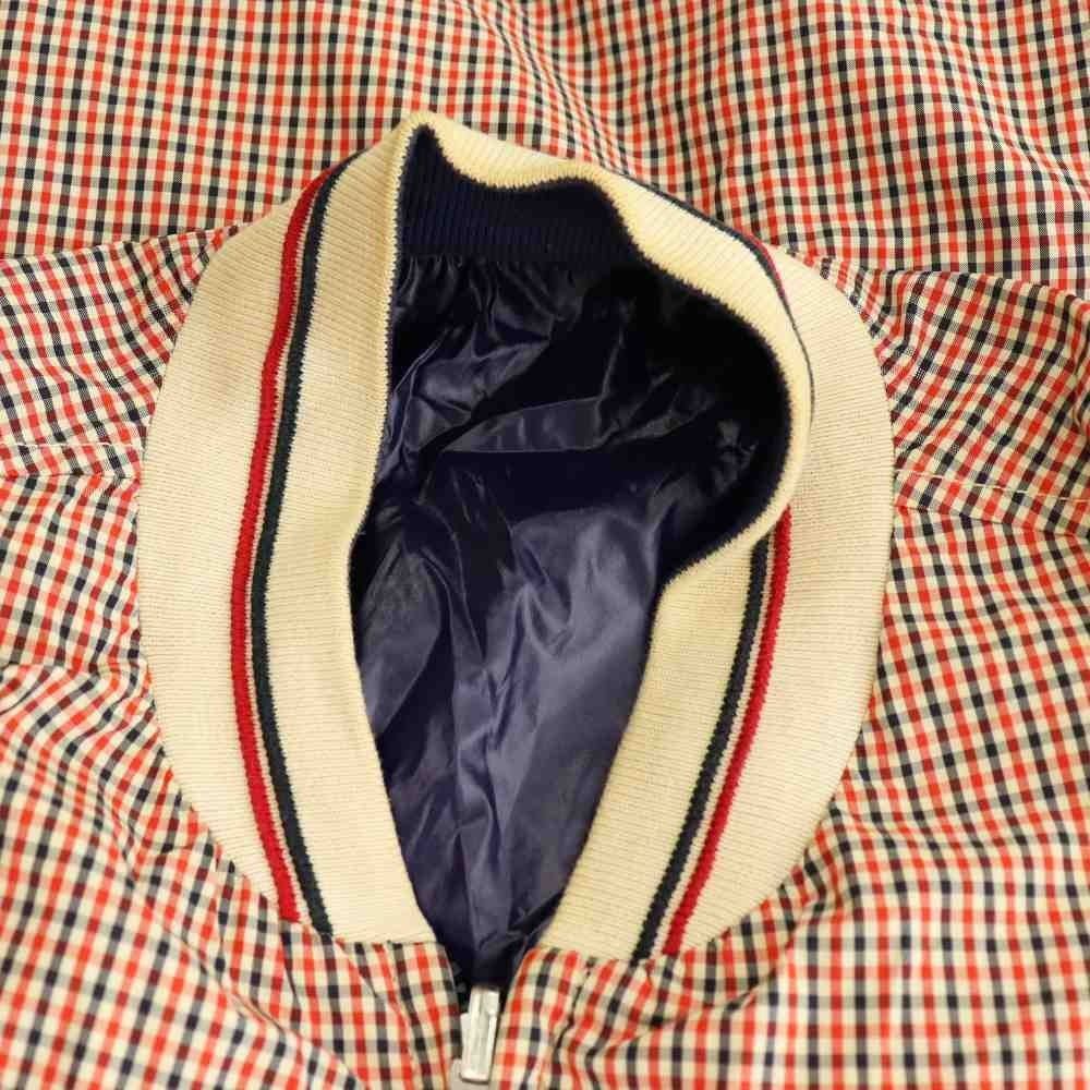 Moncler Reversible Jacket Nylon Check Pattern 2 Ivory Red Navy DO — view 8