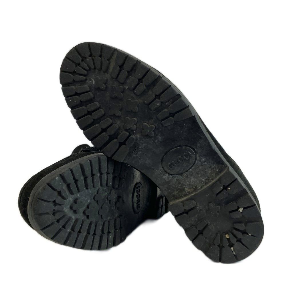 Gucci Chukka Boots Suede Horsebit Gold 36 Black — view 6