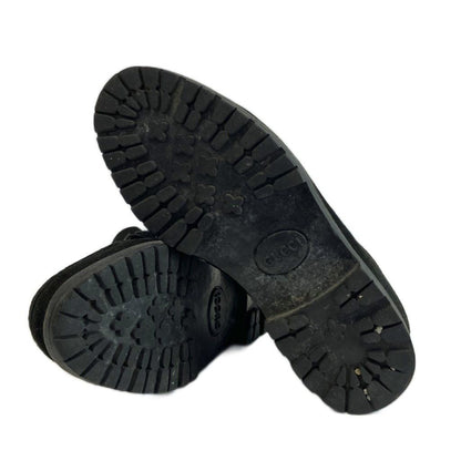 Gucci Chukka Boots Suede Horsebit Gold 36 Black — view 6