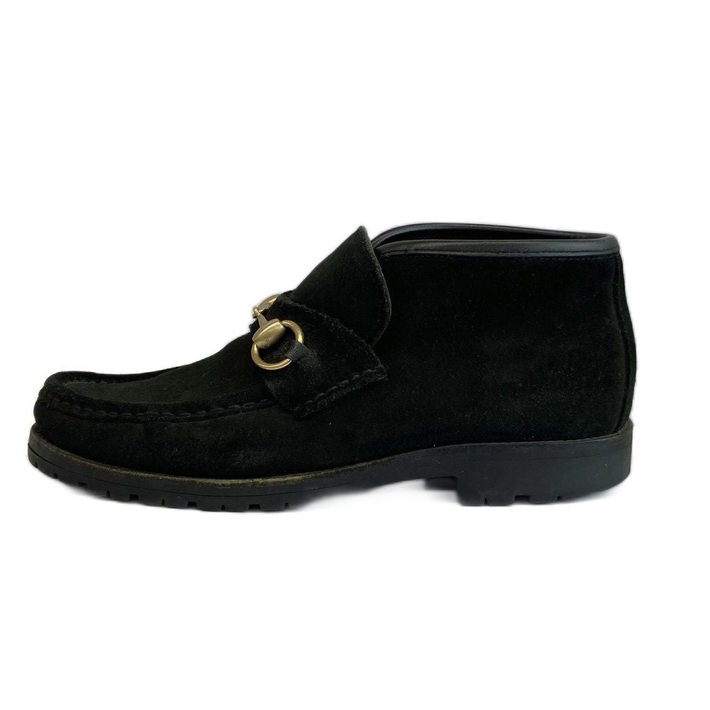 Gucci Chukka Boots Suede Horsebit Gold 36 Black — view 2