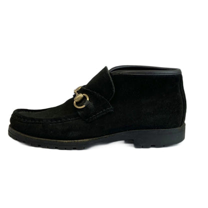 Gucci Chukka Boots Suede Horsebit Gold 36 Black — view 2