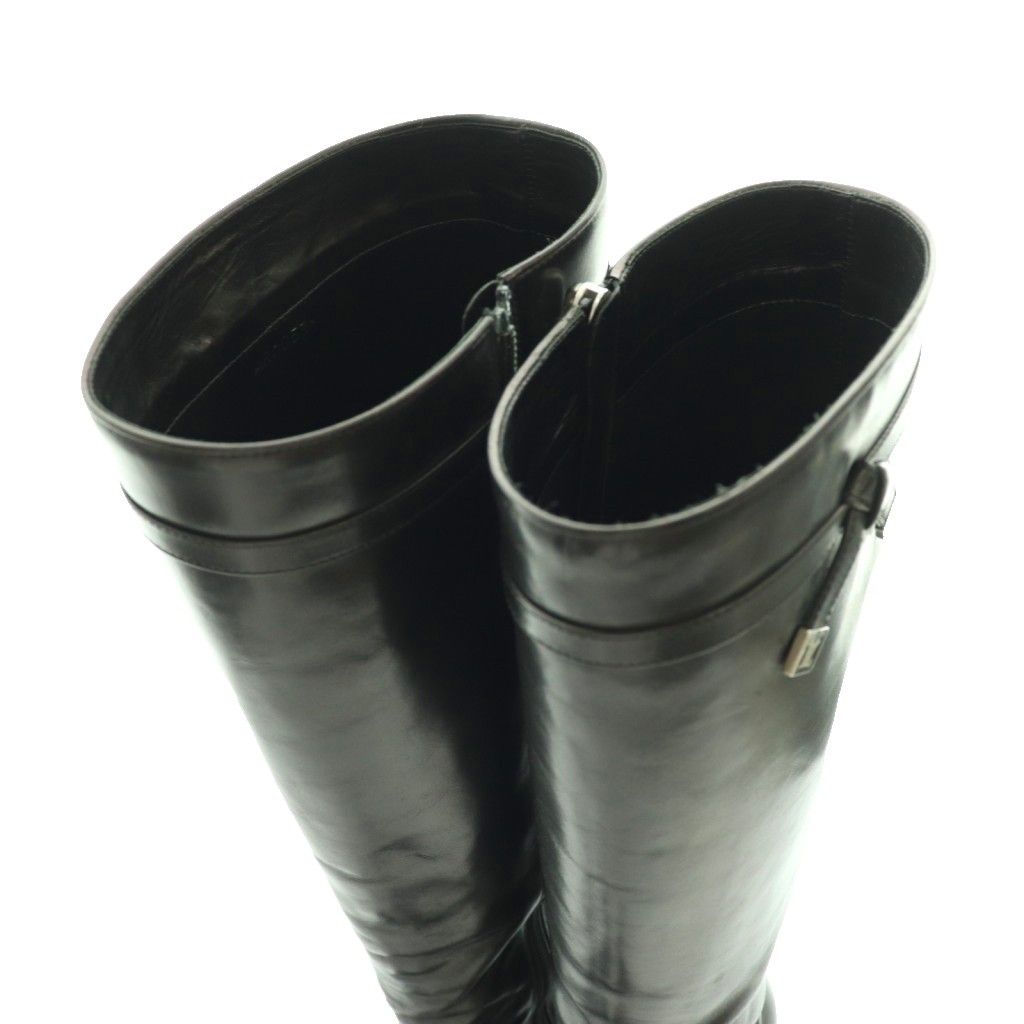 Louis Vuitton Long Boots Heels Leather 35.5 Black SS — view 4
