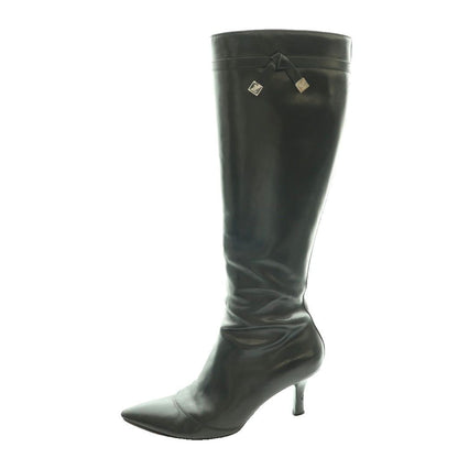Louis Vuitton Long Boots Heels Leather 35.5 Black SS