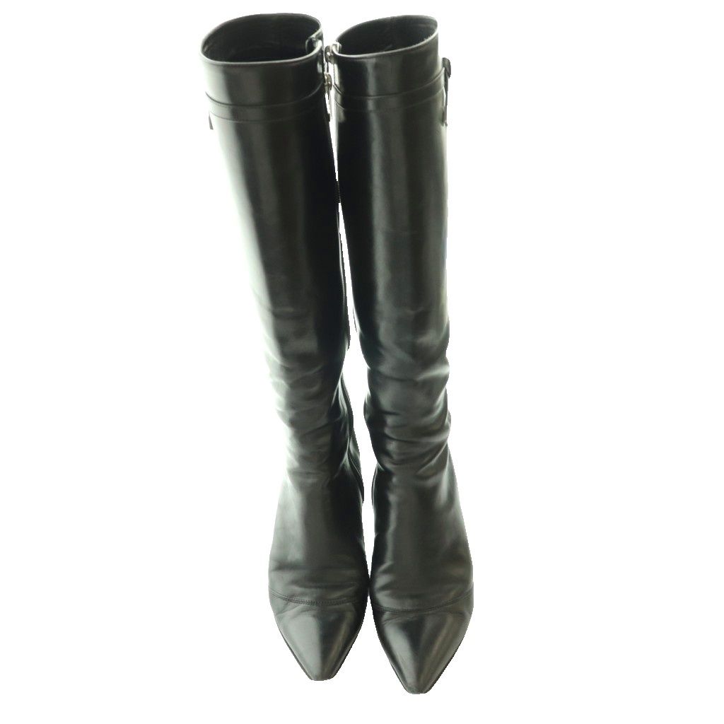 Louis Vuitton Long Boots Heels Leather 35.5 Black SS — view 5