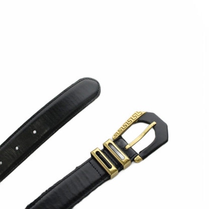 Versace Gianni Belt Medusa Logo Leather Black — view 5