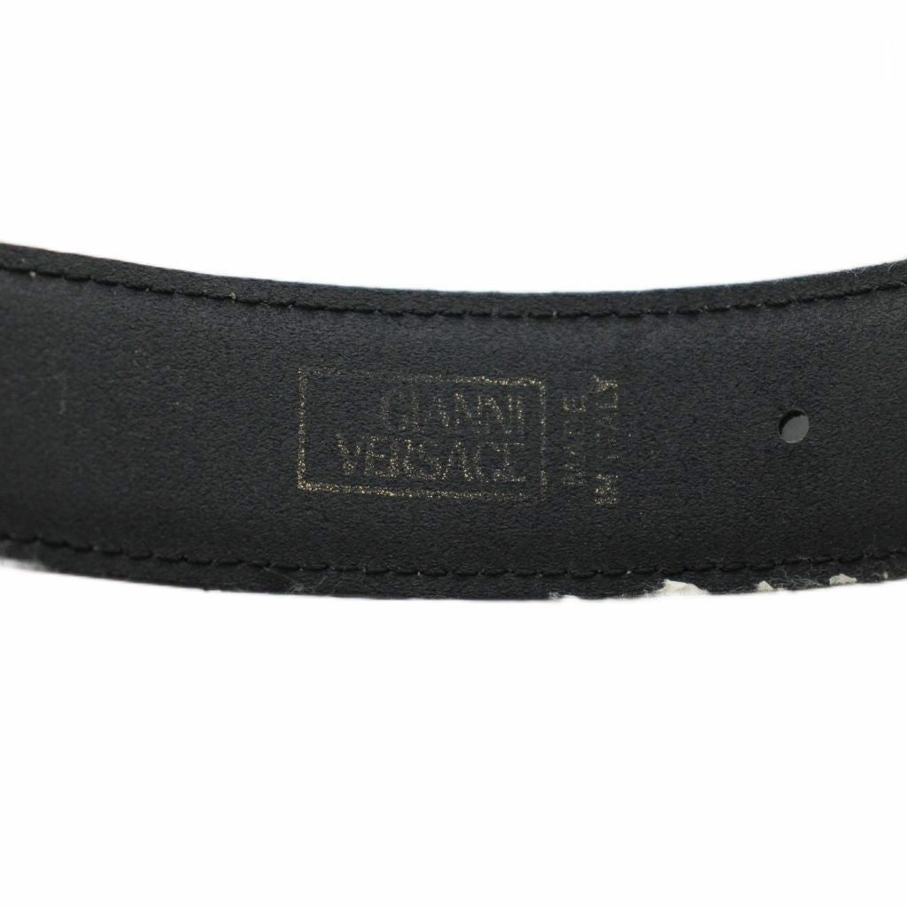 Versace Gianni Belt Medusa Logo Leather Black — view 3