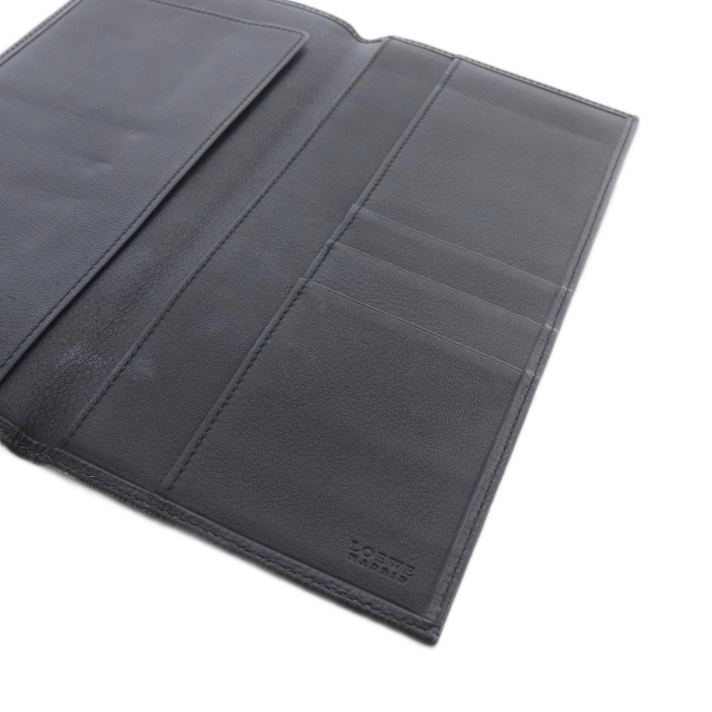 Loewe Wallet No Coin Purse Billfold Leather Logo Black — view 5