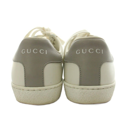 Gucci Interlocking Sneakers Shoes Perforated Leather 35 White — view 3