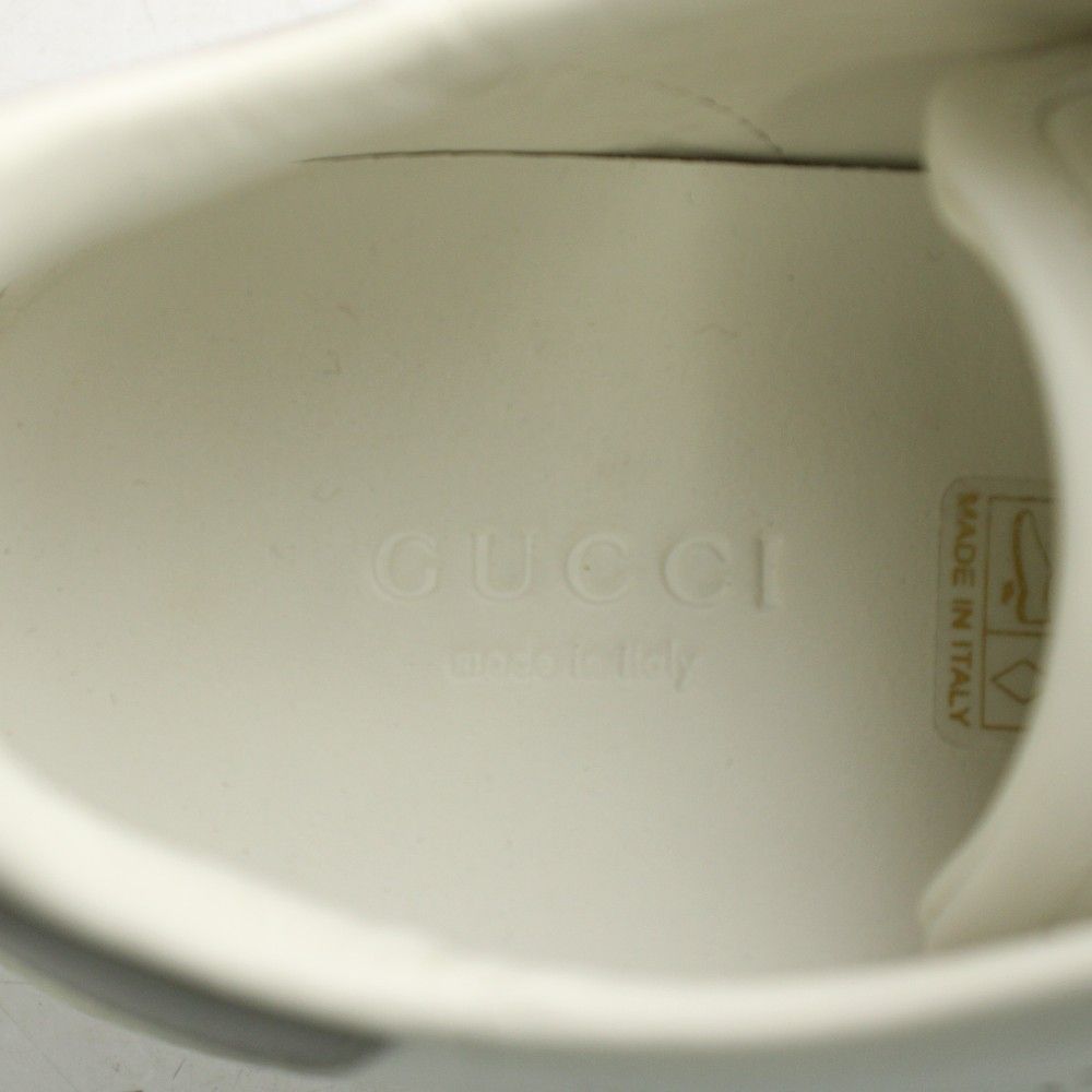 Gucci Interlocking Sneakers Shoes Perforated Leather 35 White — view 4