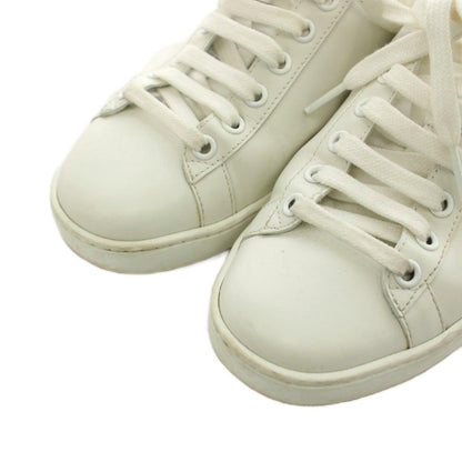 Gucci Interlocking Sneakers Shoes Perforated Leather 35 White — view 6
