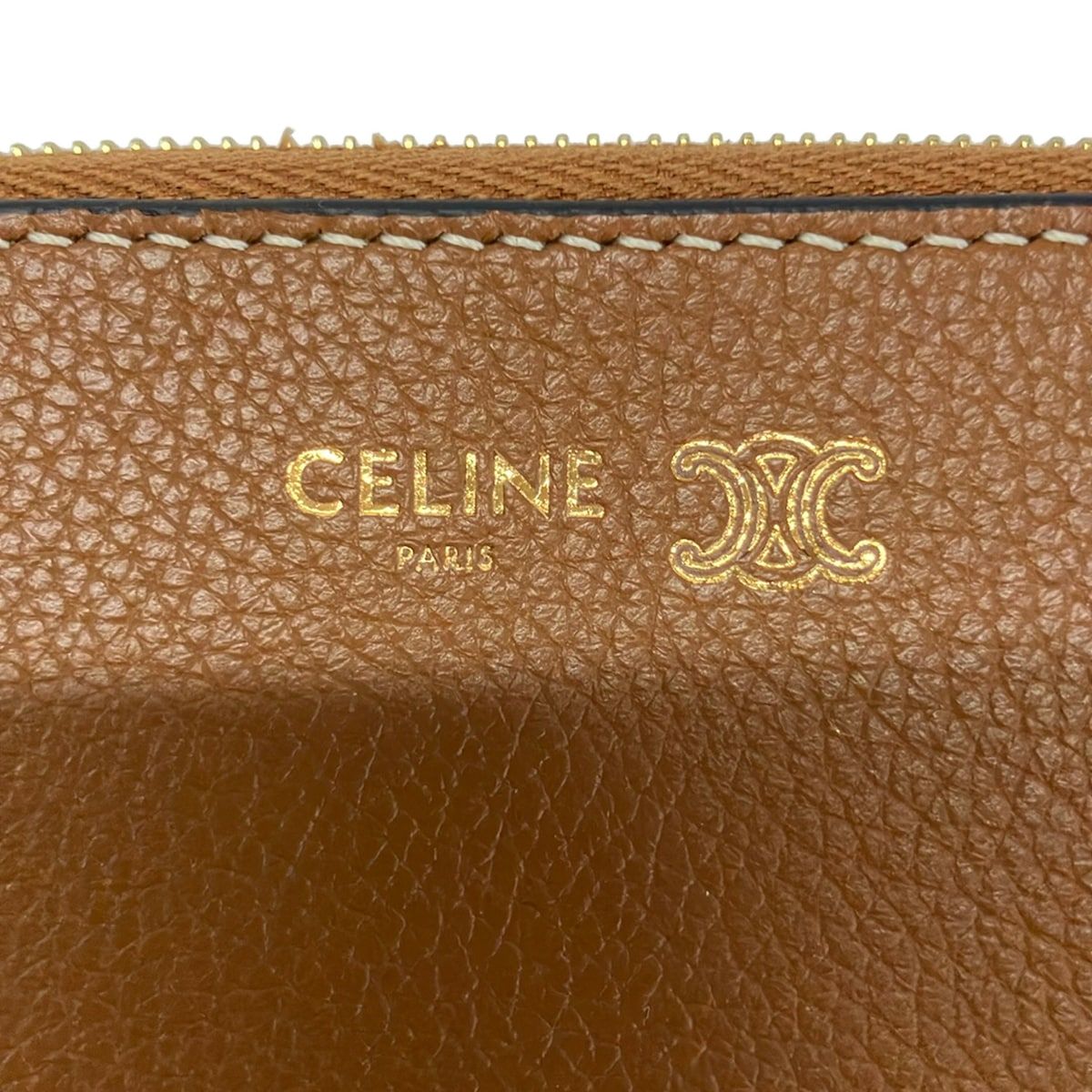 Celine Coin Case Brown Leather with Key Ring Key Holder — view 4