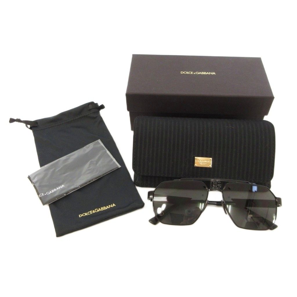 Dolce & Gabbana Sunglasses Square Logo Black Eyewear — view 5